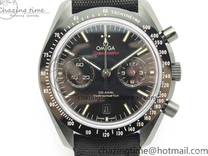 1229 Premium Speedmaster “Dark Side of The Moon” Real Ceramic OMF 1:1 Best Edition on Nylon Strap A 7977